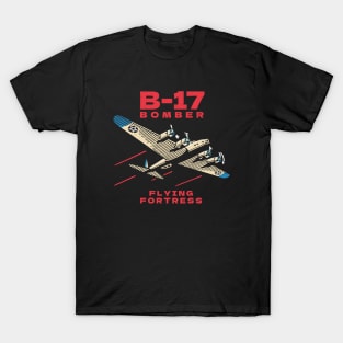 B-17 Bomber WW2 Plane Retro T-Shirt